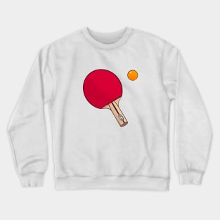 Ping Pong racket and ping pong ball Crewneck Sweatshirt